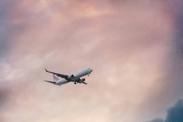 Plane flying